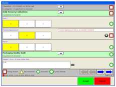 Een typisch scherm van Inspect Data Collect Een typisch scherm van Inspect Data Collect